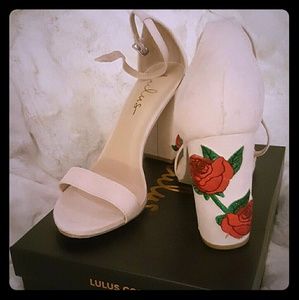 Lulus ankle strap block heel sandal